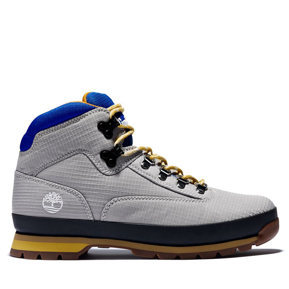 Timberland Παπούτσια Πεζοπορίας Ανδρικα Γκρι - Euro Hiker Knit Mid - Greece 9721508-QN